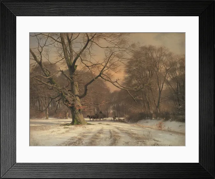 Framed Print : Winter landscape near Jægersborg deer park, 1885. Creator: Frederik Rohde Framed Print : Winter landscape near Jægersborg deer park, 1885. Creator: Frederik Rohde
