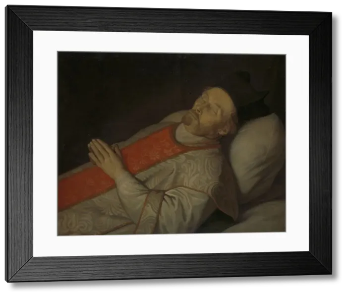 Framed Print : Portrait of Joannes Putkamer (1600-1671) on his Deathbed, 1671. Creator: Hendrick Bloemaert Framed Print : Portrait of Joannes Putkamer (1600-1671) on his Deathbed, 1671. Creator: Hendrick Bloemaert
