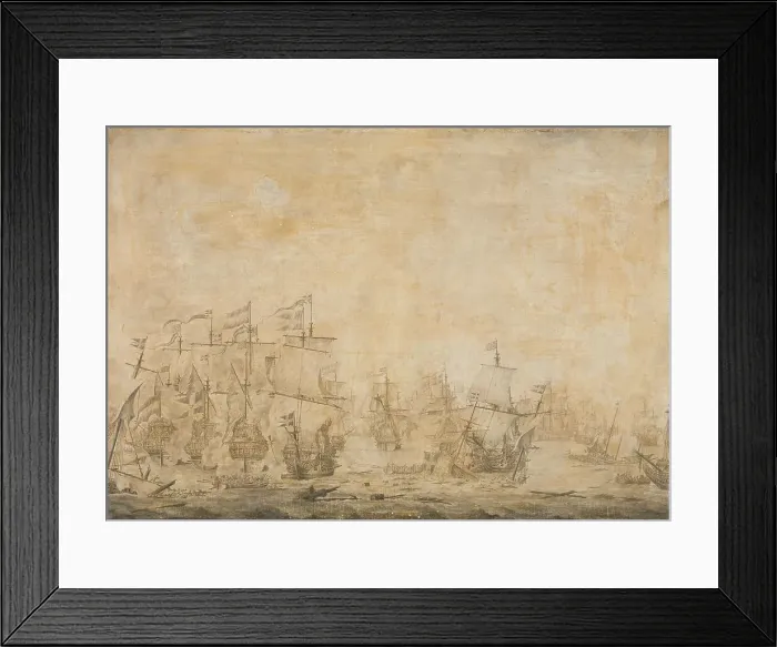 Framed Print : Battle between the Dutch and Swedish Fleets, in the Sound, 8 November 1658, 1658-1693. Creator: Willem van de Velde I Framed Print : Battle between the Dutch and Swedish Fleets, in the Sound, 8 November 1658, 1658-1693. Creator: Willem van de Velde I