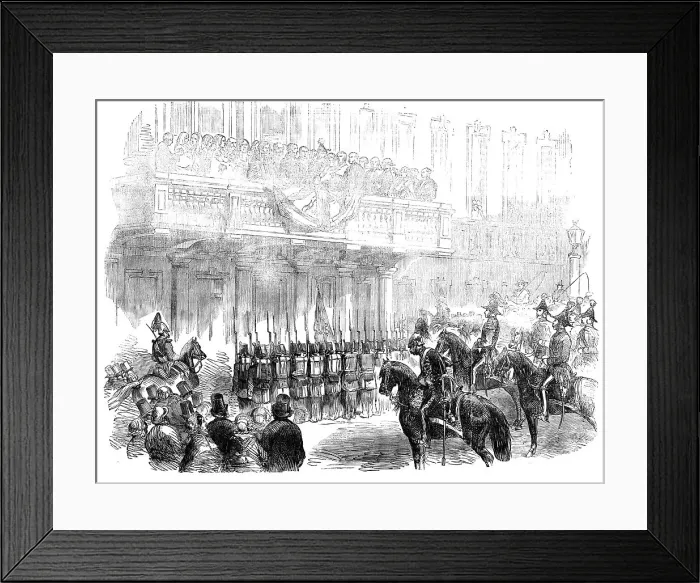 Framed Print : The Reading of the Royal Proclamation of Peace at Dublin, 1856. Creator: Unknown Framed Print : The Reading of the Royal Proclamation of Peace at Dublin, 1856. Creator: Unknown