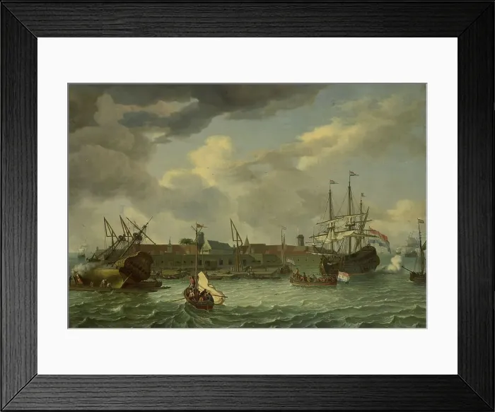 Framed Print : The Island of Onrust near Batavia (Jakarta), 1699. Creator: Unknown Framed Print : The Island of Onrust near Batavia (Jakarta), 1699. Creator: Unknown