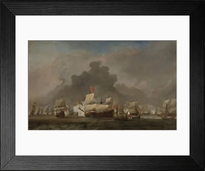 Framed Print : Naval Battle between Michiel Adriaensz de Ruyter and the Duke of York on the Royal Prince durin Creator: Willem van de Velde the Younger. Naval Battle between Michiel Adriaensz de Ruyter Framed Print : Naval Battle between Michiel Adriaensz de Ruyter and the Duke of York on the Royal Prince durin Creator: Willem van de Velde the Younger. Naval Battle between Michiel Adriaensz de Ruyter