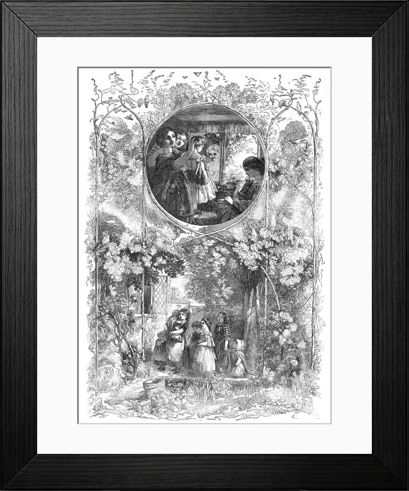 Framed Print : The May Queen, and Going A-Maying, 1856. Creator: Unknown Framed Print : The May Queen, and Going A-Maying, 1856. Creator: Unknown