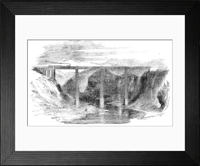 Framed Print : The Sitter Viaduct, on the Appenzel Railway, 1856. Creator: Unknown Framed Print : The Sitter Viaduct, on the Appenzel Railway, 1856. Creator: Unknown