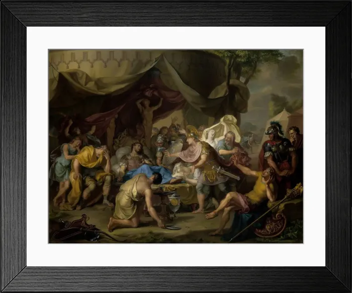 Framed Print : The Death of Epaminondas, 1726. Creator: Isaac Walraven Framed Print : The Death of Epaminondas, 1726. Creator: Isaac Walraven