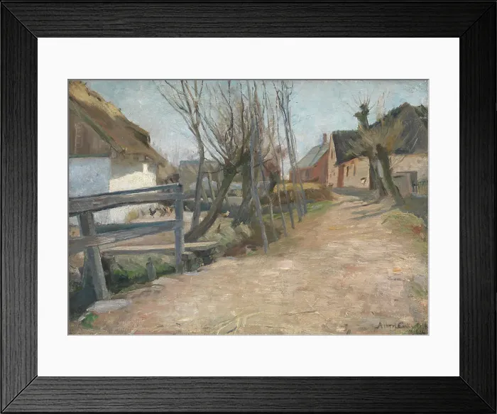 Framed Print : Spring morning in Glostrup, 1887. Creator: Albert Gottschalk Framed Print : Spring morning in Glostrup, 1887. Creator: Albert Gottschalk
