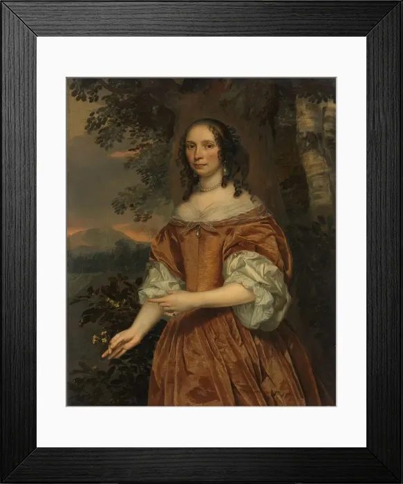 Framed Print : Maria de Witte Françoisdr (b 1616). Wife of Johan van Beaumont, 1661. Creator: Jan Mytens Framed Print : Maria de Witte Françoisdr (b 1616). Wife of Johan van Beaumont, 1661. Creator: Jan Mytens