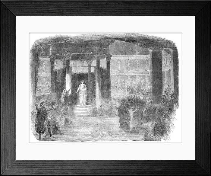 Framed Print : The Statue Scene from The Winter's Tale, at the Princess Theatre, 1856. Creator: Unknown. The Statue Scene from The Winter's Tale, at the Princess Theatre, 1856. Creator: Unknown Framed Print : The Statue Scene from The Winter's Tale, at the Princess Theatre, 1856. Creator: Unknown. The Statue Scene from The Winter's Tale, at the Princess Theatre, 1856. Creator: Unknown