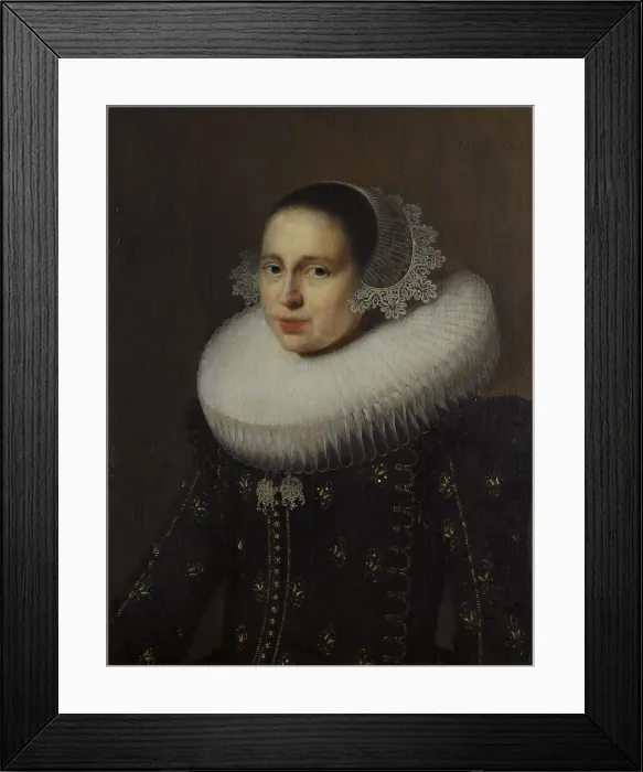 Framed Print : Portrait of Hendrickje Uylenburgh (1600-c.1682), 1629. Creator: Wybrand Simonsz. de Geest the Elder Framed Print : Portrait of Hendrickje Uylenburgh (1600-c.1682), 1629. Creator: Wybrand Simonsz. de Geest the Elder
