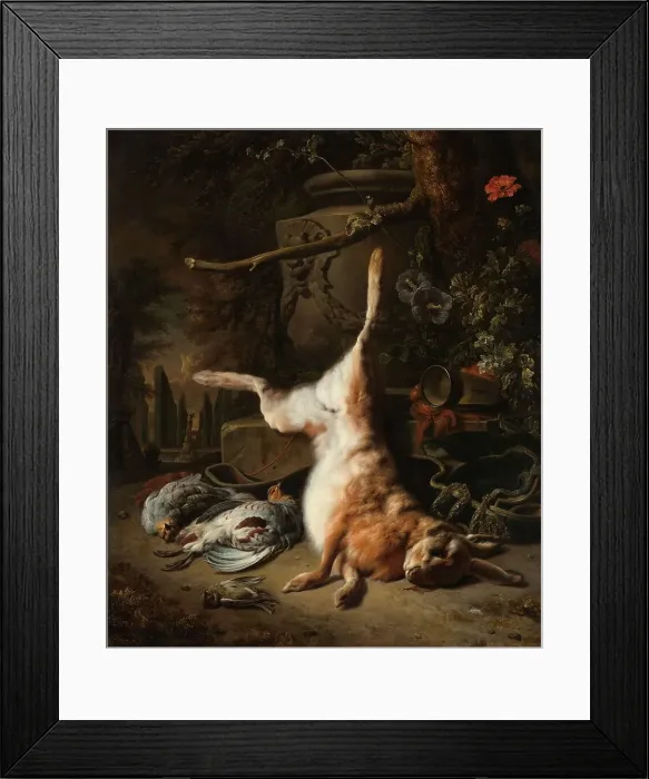 Framed Print : Still Life with a Hare and other Game, 1697. Creator: Jan Weenix Framed Print : Still Life with a Hare and other Game, 1697. Creator: Jan Weenix
