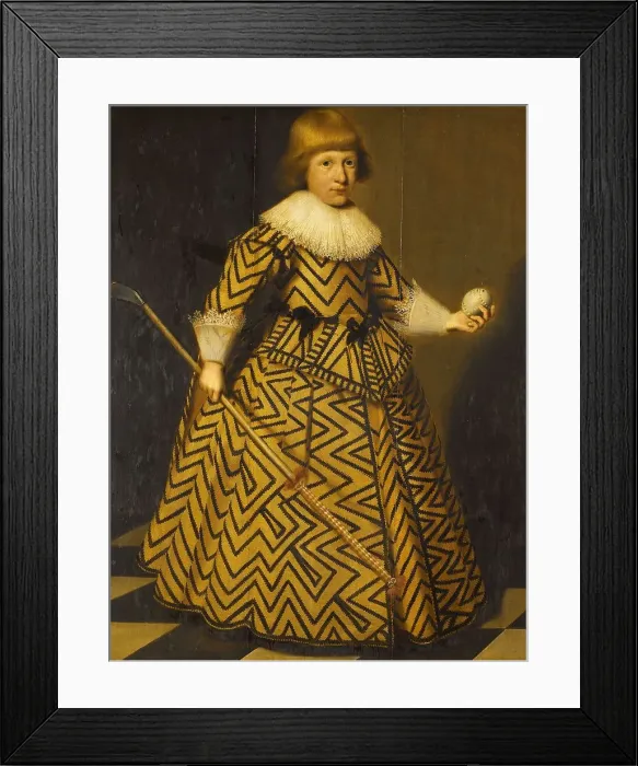Framed Print : Portrait of a Boy with a Kolf Club, 1631. Creator: Wybrand Simonsz. de Geest the Elder Framed Print : Portrait of a Boy with a Kolf Club, 1631. Creator: Wybrand Simonsz. de Geest the Elder