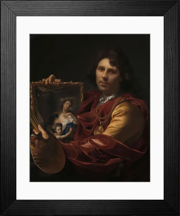 Framed Print : Self-portrait with the Portrait of his Wife, Margaretha van Rees, and their Daughter Maria, 1699. Creator: Adriaen van der Werff Framed Print : Self-portrait with the Portrait of his Wife, Margaretha van Rees, and their Daughter Maria, 1699. Creator: Adriaen van der Werff