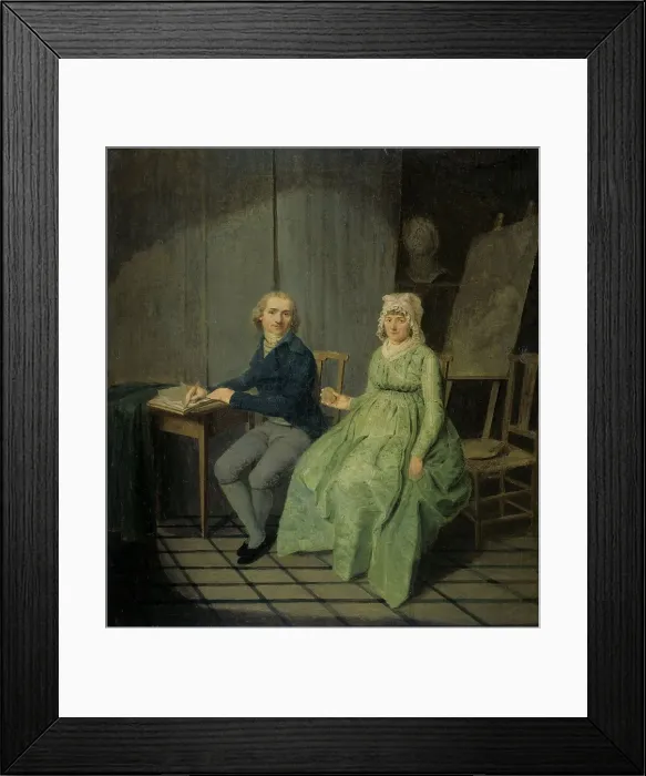 Framed Print : Self-portrait of Wybrand Hendriks (1744-1831), with his wife Agatha Ketel (1736-1802), 1791. Creator: Wybrand Hendriks Framed Print : Self-portrait of Wybrand Hendriks (1744-1831), with his wife Agatha Ketel (1736-1802), 1791. Creator: Wybrand Hendriks