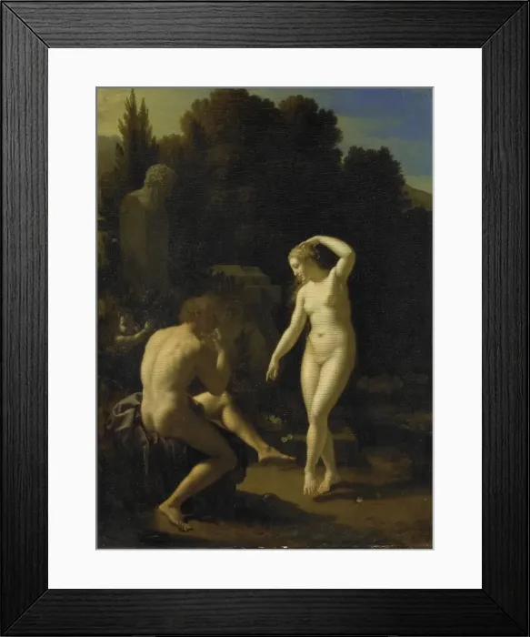 Framed Print : A Nymph Dancing to a Shepherd's Flute, 1718. Creator: Adriaen van der Werff Framed Print : A Nymph Dancing to a Shepherd's Flute, 1718. Creator: Adriaen van der Werff