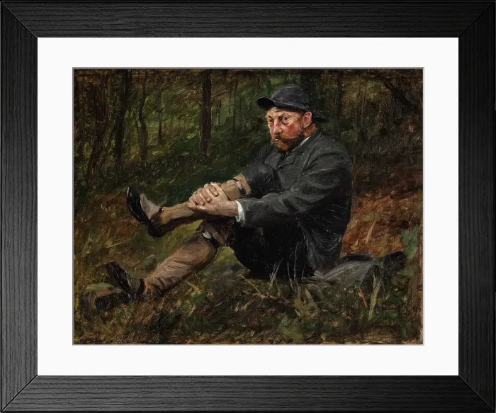 Framed Print : The architect Thorvald Bindesboll in a spruce forest on Kullen, 1889. Creator: August Jerndorff Framed Print : The architect Thorvald Bindesboll in a spruce forest on Kullen, 1889. Creator: August Jerndorff