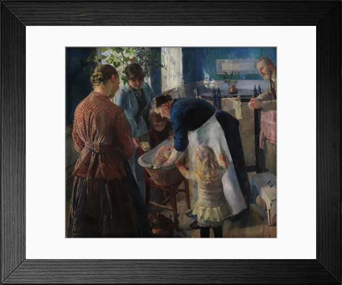 Framed Print : In the Tub, 1889. Creator: Christian Krohg