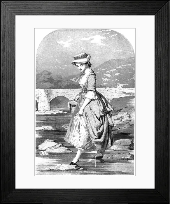 Framed Print : Beauties of England and Wales - The Squire's Daughter, Staffordshire - by J. Absolon - exhibited i Creator: Unknown. Beauties of England and Wales - The Squire's Daughter, Staffordshire - by J. Absolon - exhibited i Creator: Unknown Framed Print : Beauties of England and Wales - The Squire's Daughter, Staffordshire - by J. Absolon - exhibited i Creator: Unknown. Beauties of England and Wales - The Squire's Daughter, Staffordshire - by J. Absolon - exhibited i Creator: Unknown