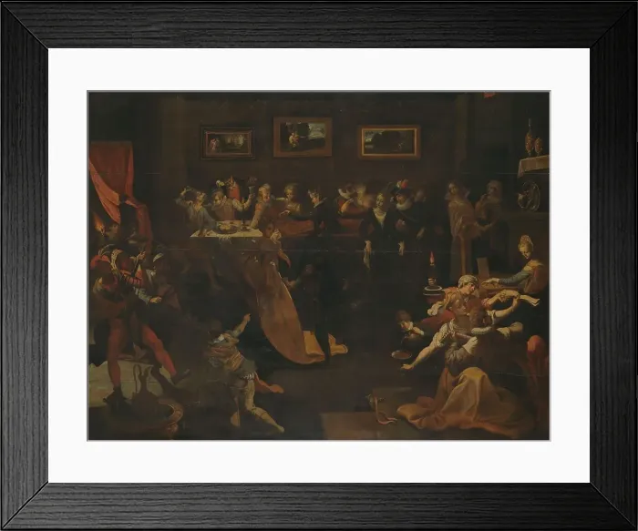 Framed Print : Night Banquet and Masquerade, 1580-1630. Creator: Joos van Winghe Framed Print : Night Banquet and Masquerade, 1580-1630. Creator: Joos van Winghe