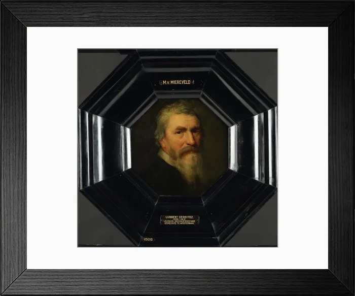 Framed Print : Portrait of Lubbert Gerritsz (1535-1612), after c.1607. Creator: Workshop of Michiel Jansz van Mierevelt