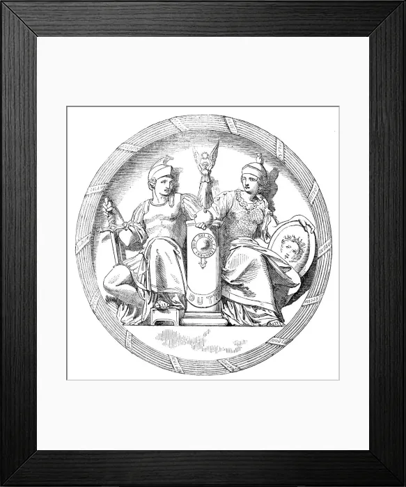 Framed Print : The Sandhurst Memorial Shield, 1856. Creator: Unknown Framed Print : The Sandhurst Memorial Shield, 1856. Creator: Unknown