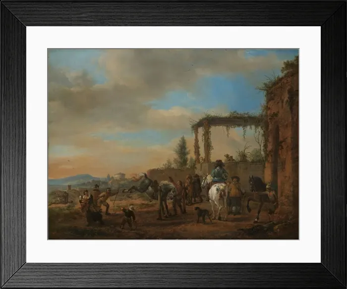 Framed Print : The Riding School, c.1658-c.1660. Creator: Philips Wouwerman