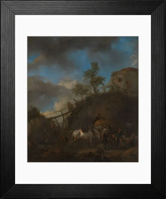 Framed Print : Blacksmith Shoeing a Horse, c.1652-c.1655. Creator: Philips Wouwerman Framed Print : Blacksmith Shoeing a Horse, c.1652-c.1655. Creator: Philips Wouwerman