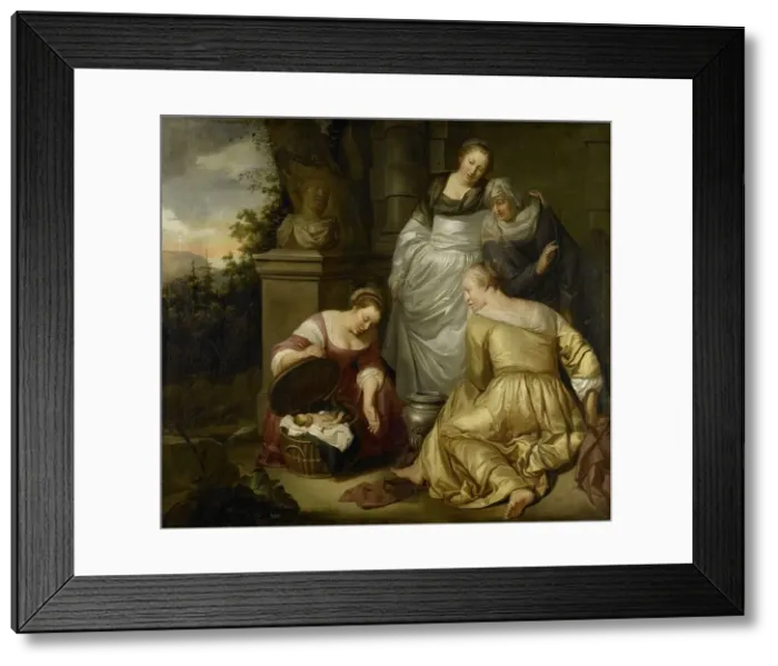 Framed Print : Erichthonius found by the daughters of Cecrops, 1650-1672. Creator: Hendrick Heerschop Framed Print : Erichthonius found by the daughters of Cecrops, 1650-1672. Creator: Hendrick Heerschop