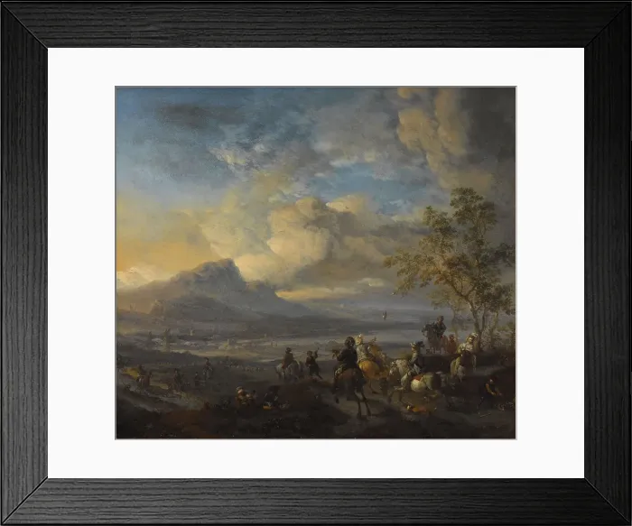 Framed Print : The Falcon Hunt, c.1658-c.1660. Creator: Philips Wouwerman Framed Print : The Falcon Hunt, c.1658-c.1660. Creator: Philips Wouwerman