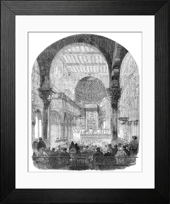 Framed Print : Opening of the New Church at the Roman Catholic University, Dublin, 1856. Creator: Unknown Framed Print : Opening of the New Church at the Roman Catholic University, Dublin, 1856. Creator: Unknown