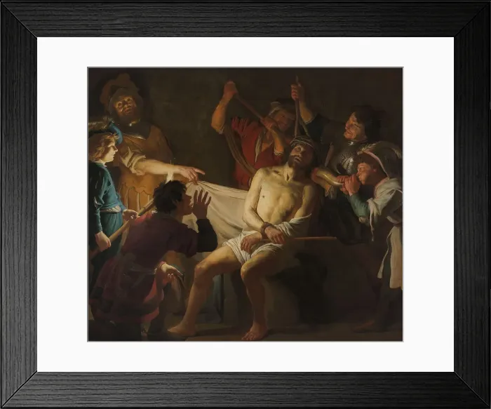 Framed Print : Christ Crowned with Thorns, c.1622. Creator: Gerrit van Honthorst Framed Print : Christ Crowned with Thorns, c.1622. Creator: Gerrit van Honthorst