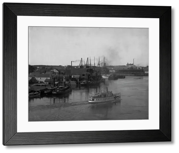 Framed Print : Coal wharves, Portsmouth, N.H. c1907. Creator: Unknown Framed Print : Coal wharves, Portsmouth, N.H. c1907. Creator: Unknown