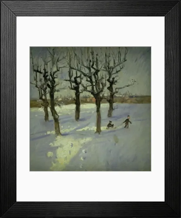Framed Print : Winter Scene in a Suburb of Copenhagen, 1889-1899. Creator: Fridolin Johansen Framed Print : Winter Scene in a Suburb of Copenhagen, 1889-1899. Creator: Fridolin Johansen