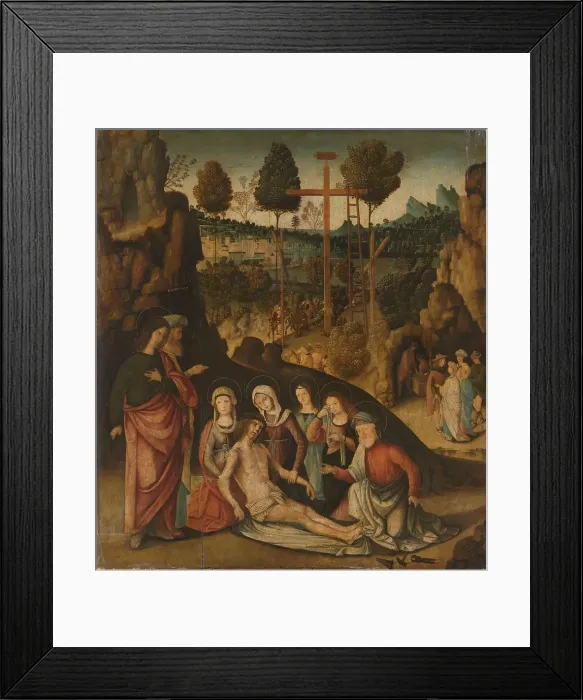 Framed Print : Lamentation of Christ, 1470-1520. Creator: Bernardino Zaganelli di Bosio Framed Print : Lamentation of Christ, 1470-1520. Creator: Bernardino Zaganelli di Bosio