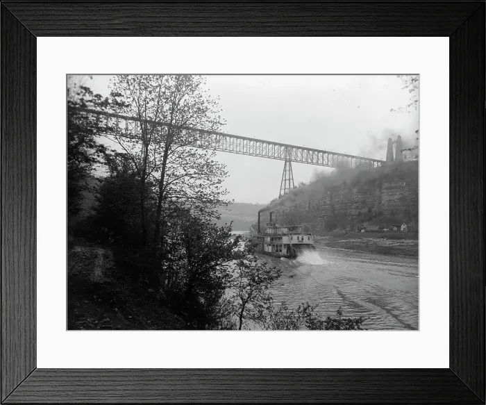 Framed Print : Str. Falls City passing High Bridge, Ky. c1907. Creator: Unknown Framed Print : Str. Falls City passing High Bridge, Ky. c1907. Creator: Unknown