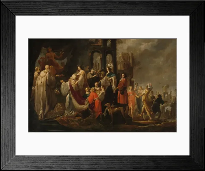Framed Print : The Idolatry of King Solomon, 1635-1655. Creator: Jacob Hogers Framed Print : The Idolatry of King Solomon, 1635-1655. Creator: Jacob Hogers