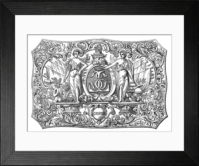 Framed Print : Gold Box presented with the Freedom of the City of London to Admiral Sir Edmund Lyons, 1856. Creator: Unknown Framed Print : Gold Box presented with the Freedom of the City of London to Admiral Sir Edmund Lyons, 1856. Creator: Unknown