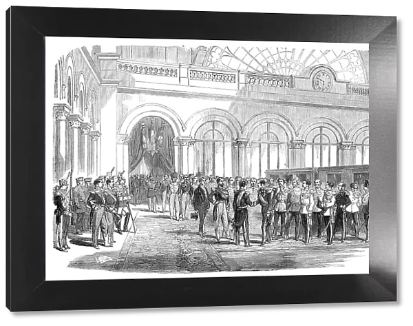 Reception of the Archduke Maximilian of Austria by Prince Napoleon, at the Strasbourg Railway Termin Creator: Unknown
