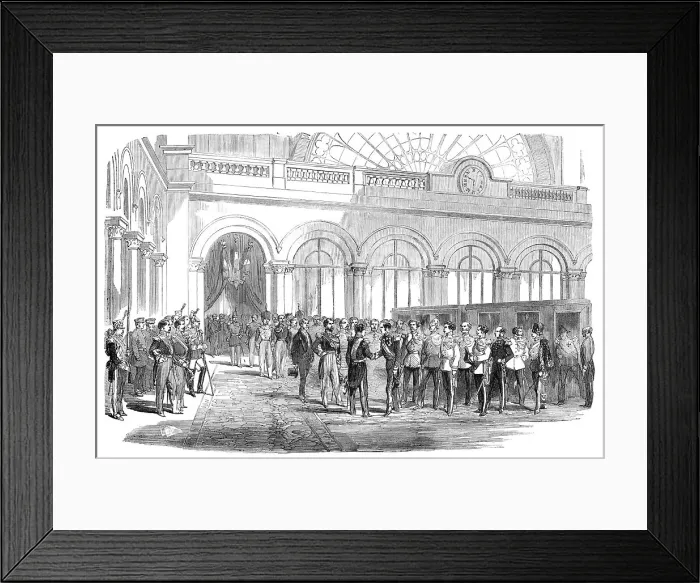 Framed Print : Reception of the Archduke Maximilian of Austria by Prince Napoleon, at the Strasbourg Railway Termin Creator: Unknown Framed Print : Reception of the Archduke Maximilian of Austria by Prince Napoleon, at the Strasbourg Railway Termin Creator: Unknown