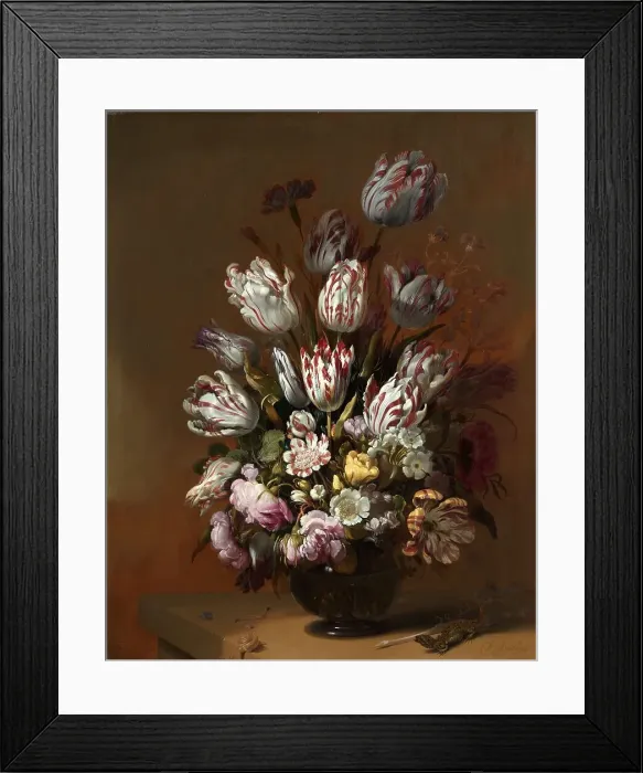 Framed Print : Floral Still Life, 1639. Creator: Hans Bollongier Framed Print : Floral Still Life, 1639. Creator: Hans Bollongier