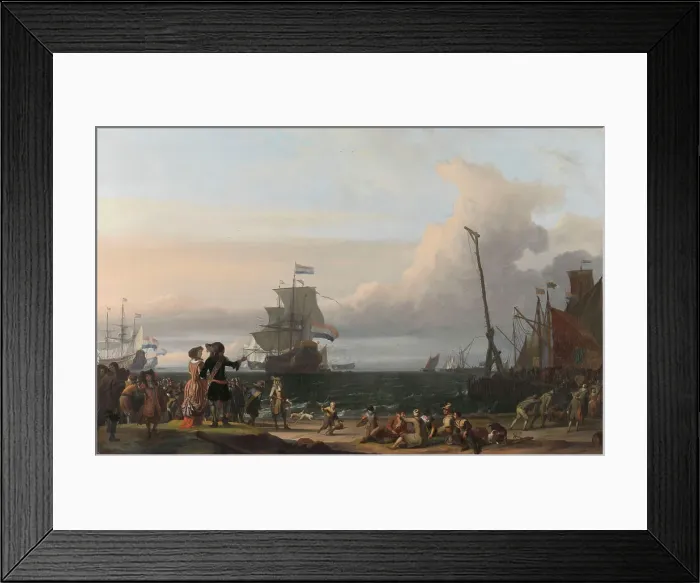 Framed Print : Dutch Ships in the Roads of Texel; in the middle the Gouden Leeuw, the Flagship of... 1671. Creator: Ludolf Bakhuizen Framed Print : Dutch Ships in the Roads of Texel; in the middle the Gouden Leeuw, the Flagship of... 1671. Creator: Ludolf Bakhuizen