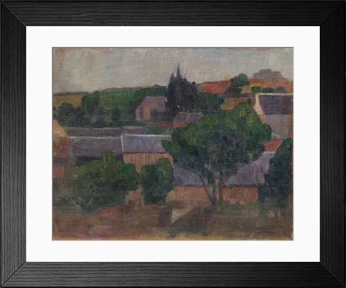 Framed Print : Village in Brittany, 1892. Creator: Gad Frederick Clement Framed Print : Village in Brittany, 1892. Creator: Gad Frederick Clement