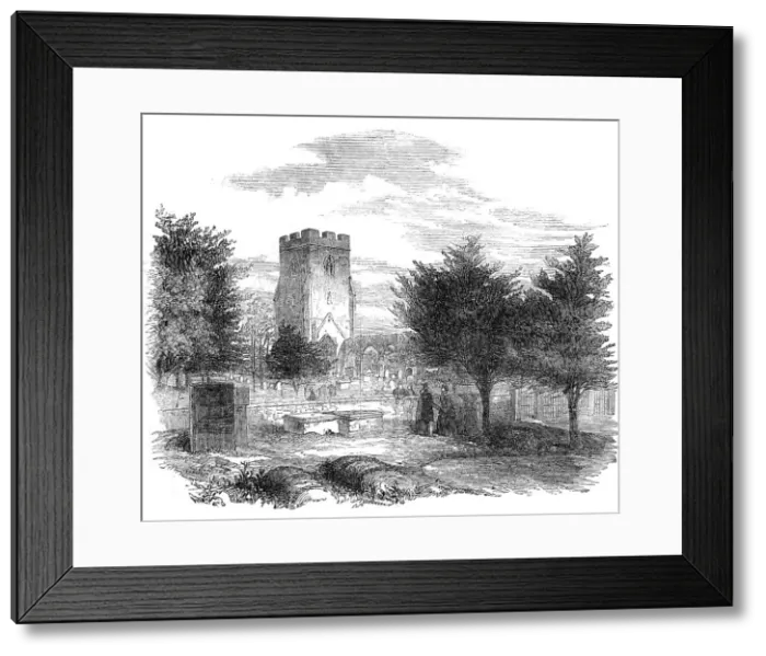 Framed Print : The Grave of Cook, in Rugeley Churchyard, 1856. Creator: Unknown Framed Print : The Grave of Cook, in Rugeley Churchyard, 1856. Creator: Unknown