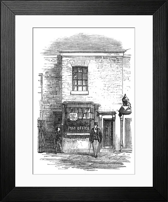 Framed Print : The Post-Office, Rugeley, 1856. Creator: Unknown Framed Print : The Post-Office, Rugeley, 1856. Creator: Unknown