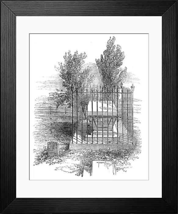 Framed Print : Family Grave of the Palmers, at Rugeley, 1856. Creator: Unknown Framed Print : Family Grave of the Palmers, at Rugeley, 1856. Creator: Unknown