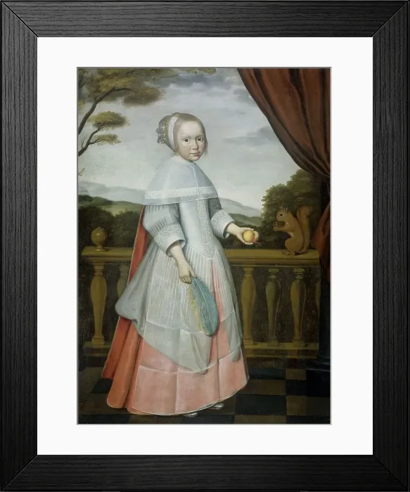 Framed Print : Portrait of Elisabeth van Oosten (1660-1714), as a Child, 1663. Creator: Willem Jansz. Ploy (attributed to) Framed Print : Portrait of Elisabeth van Oosten (1660-1714), as a Child, 1663. Creator: Willem Jansz. Ploy (attributed to)