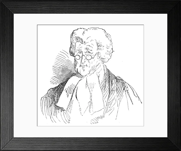 Framed Print : Lord Chief Justice Campbell, from a pen-and-ink sketch, 1856. Creator: Unknown Framed Print : Lord Chief Justice Campbell, from a pen-and-ink sketch, 1856. Creator: Unknown