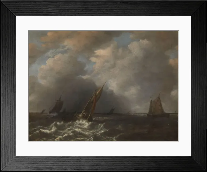 Framed Print : Storm on the Meuse River, 1668. Creator: Hendrik Martensz. Sorgh Framed Print : Storm on the Meuse River, 1668. Creator: Hendrik Martensz. Sorgh
