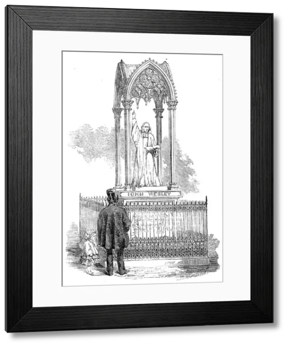 Framed Print : Monument to John Wesley, to be erected at Epworth, 1856. Creator: Unknown Framed Print : Monument to John Wesley, to be erected at Epworth, 1856. Creator: Unknown