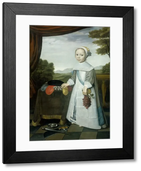 Framed Print : Portrait of Johannes van Rees (1662-1690 / 91), Half Brother of Elisabeth van Oosten, as a Child, 1663 Creator: Willem Jansz. Ploy (attributed to) Framed Print : Portrait of Johannes van Rees (1662-1690 / 91), Half Brother of Elisabeth van Oosten, as a Child, 1663 Creator: Willem Jansz. Ploy (attributed to)