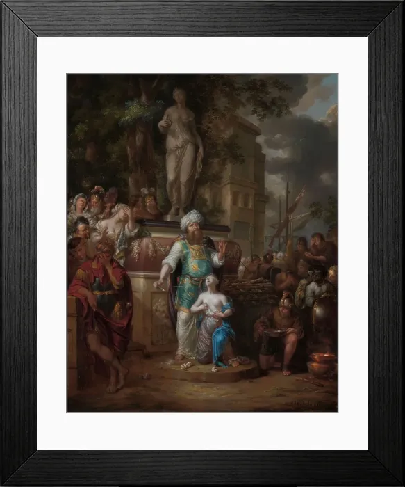 Framed Print : Sacrifice of Iphigenia, 1690-1700. Creator: Arnold Houbraken